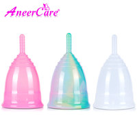 Venta al por mayor de silicona la menstruación esterilizador mujer copa Menstrual