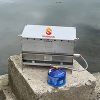 Barbecue portable en acier inoxydable, pliable, compact, minimaliste, facile à nettoyer, pour le camping en plein air, 1 à 3 personnes