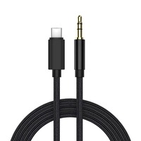 Cable trenzado de audio digital USB C a 3.5mm macho-macho con chip para estéreo de coche, compatible con iPhone 15 y 16
