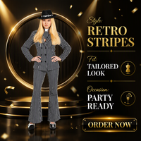 Nouvelle arrivée Costume de gangster pour femme Halloween Carnaval Tenue de jeu de rôle pour Noël Cosplay et performance sur scène