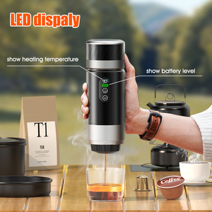 เครื่องชงกาแฟพกพาขายส่งจากโรงงาน พร้อมหน้าจอ LED ให้ความร้อนเร็ว ใช้พลังงานแบตเตอรี่ เหมาะสำหรับการเดินทาง แคมป์ปิ้ง รับผลิตแบบ OEM - Product Image 3