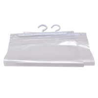 Sac à fermeture éclair transparent de luxe personnalisable avec crochet de suspension, emballage en PVC recyclable pour chaussures, chaussettes et vêtements