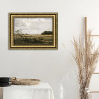 Vintage or orné encadré paysage peinture à l'huile taille personnalisée peint à la main imprimé moderne Style classique arbre salon
