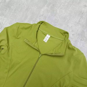 DCK-1143 Zip-Up Chạy Yoga Áo Khoác Phụ Nữ Dài Tay Áo Tập Thể Dục Tops Thể Thao Thoáng Khí Nhanh Chóng Khô Thể Thao Áo Khoác Ngoài Trời - Product Image 6