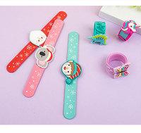 PVC Unisex Cartoon Slap Armbandjes Kinderen Pat-Pat Polsbandjes Schattig Eenhoorn Dinosaurus Design Groothandel