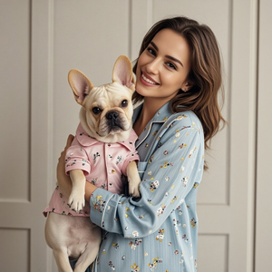 طقم بيجامة صيفية مصنوعة حسب الطلب من Joymade لأصحاب الحيوانات الأليفة ، قطن بوليستر فاخر من الصوف والفانيلا مسامي عصري - Product Image 2