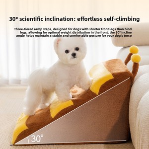 Rampe d'escalier pour animaux <span class=keywords><strong>de</strong></span> compagnie, antidérapante, amovible, lavable, à thème abeille mignonne, non pliable, pour chiens âgés et chatons, rampes d'intérieur - Product Image 2