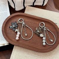 Direct Fabricant Style INS Porte-clés Pendentif Ours Léopard Étoile Perle, Breloque de Téléphone pour Femme, Ornement Suspendu, Porte-clés Ours