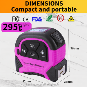 Misuratore <span class=keywords><strong>Laser</strong></span> Digitale di Lunghezza, Area e Volume 40m/60m, Metro a Nastro ad Alta Precisione con Memoria e Ricarica Tipo C - Product Image 3