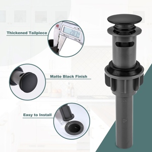 <span class=keywords><strong>Pop</strong></span> <span class=keywords><strong>up</strong></span> phòng tắm bồn rửa cống với tràn, matte Đen <span class=keywords><strong>Pop</strong></span> <span class=keywords><strong>Up</strong></span> cống Stopper chống làm tắc nghẽn chậu rửa Vòi chậu xả lắp ráp - Product Image 4