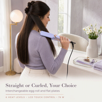 Lisseur de cheveux professionnel à plaques en céramique PTC, contrôle numérique de la température USB, chauffage rapide, portable, RV, ions négatifs