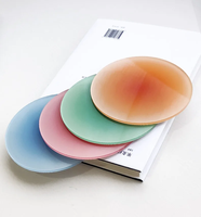 Sous-verre de tasse à café de thé de couleur de logo d'impression personnalisée isolation thermique napperons acryliques clairs couleur dégradée sous-verre acrylique rond