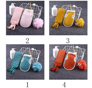 Ensemble d'éponges de bain, 3 pièces, exfoliant, gommage du dos, nettoyage du corps, Massage, Gel douche, serviette, boule de douche - Product Image 6