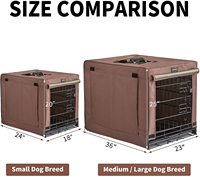 Niche pliable en métal pour chiens de petite taille, abri d'intérieur avec couvercle pour chats et chiens, panier à Double porte pour chiots