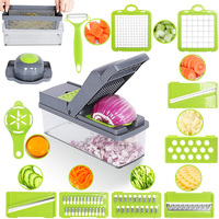 Vente en Gros Ustensile Multifonction Plastique pour Fruits, Accessoire de Maison et Cuisine, Mandoline, Hachoir à Oignons et Légumes
