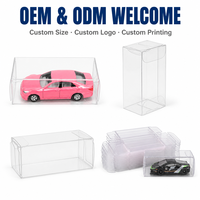 Boîtes d'emballage en plastique PET transparent personnalisables, boîte pliable transparente pour cadeau de détail, pour voiture jouet en stock