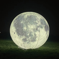 Lune gonflable publicitaire à LED avec 16 couleurs, taille personnalisable pour la décoration d'événements intérieurs/extérieurs du Festival de la Mi-Automne