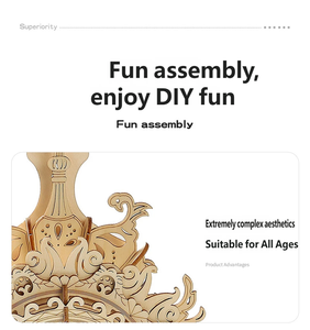 Rompecabezas 3D de Madera al por Mayor, Castillo, Juguetes Educativos de Construcción, Rompecabezas para Niños, Kits de Modelos DIY, Aprendizaje Temprano, Decoración del Hogar - Product Image 4