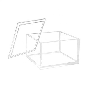 CABOAL Factory Custom High Quality Clear Acrylic Storage Box Gift Box Display Box With Lid Hinge