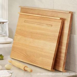 Planche à découper en bois personnalisée, rectangulaire, en bois massif, couleur naturelle, surface de travail de cuisine, planche à pétrir Ly-08016 - Product Image 4