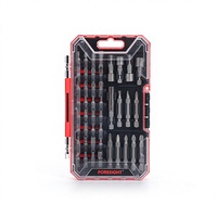 Ensemble de 45 embouts en acier au carbone RISING - Support magnétique + Adaptateur + Tournevis à embout |   Pour la réparation à domicile et en atelier (fabrication chinoise)