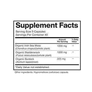 Rumput laut organik, rak pisau, dan kapsul akar Burdock-1200mg rumput laut - Product Image 4