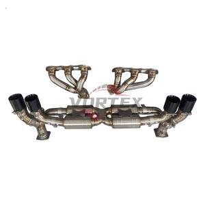 Sistema de Escape Catback con Válvulas de Titanio Grado 5 VORTEX para Porsche 911 991.2 Turbo S, Acabado Azul Quemado de 1.2 mm, Garantía de 24 Meses, Fácil Instalación - Product Image 1