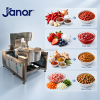Marmite de cuisson industrielle automatique 400L avec agitateur planétaire, marmite à wok à double enveloppe / machine de cuisson électrique