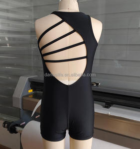 Trajes de bailarina para niñas, ropa de entrenamiento de danza, leotardo de ballet con tirantes cruzados en la espalda, unitardo, leotardo de gimnasia - Product Image 3