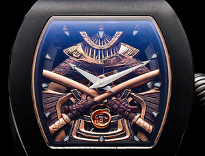 <span class=keywords><strong>Orologio</strong></span> Edizione Limitata 047 in Ceramica Nera Samurai Spirit Collector's Edition: <span class=keywords><strong>Orologio</strong></span> Meccanico Scheletrato con Tourbillon - Product Image 1