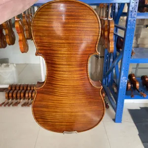 Популярная продвинутая скрипка ручной работы по низкой цене, распламенный корпус из массива дерева, аксессуары для канифоли с бантом