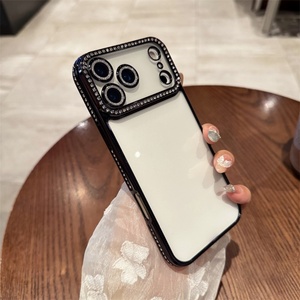 Coque de téléphone de luxe en TPU électroplaqué transparent, effet diamant brillant, pour iPhone 17 Air, 16, 15, 14, 13, 12, 11 Pro Max - Product Image 4