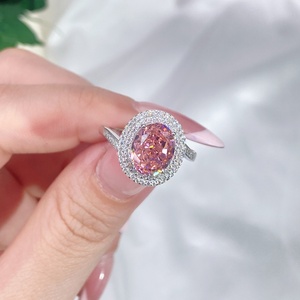 แหวนเงินแท้ S925 ประดับ<span class=keywords><strong>เพชร</strong></span>เต็มวง ประดับ<span class=keywords><strong>พลอย</strong></span>แซฟไฟร์สีชมพูและเพทายคาร์บอนสูง ดีไซน์ทันสมัย ขายดีจาก SPJ สำหรับผู้หญิง - Product Image 5
