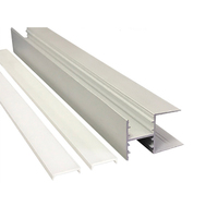Profilé en aluminium en forme de U pour bande LED, idéal pour l'éclairage et la décoration des armoires de cuisine, service de découpe, options de longueur 1m/2m/3m