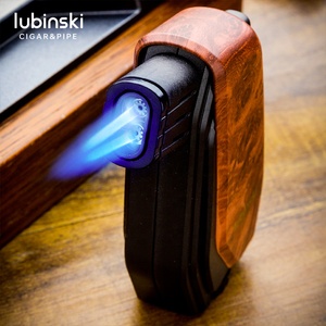 Lửa cao trực tiếp phí ngọn đuốc di động đôi ngọn lửa Windproof xì gà nhẹ hơn tùy chỉnh kinh doanh Bộ quà tặng - Product Image 5