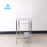 Table d'infusion vétérinaire OSCAT avec panneau latéral en acrylique haute résistance, conception silencieuse, pour clinique vétérinaire