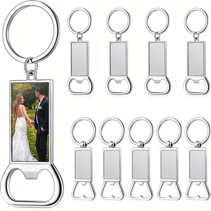 Thăng hoa trống kim loại mở chai tùy chỉnh thực hiện khắc khoảng trống kim loại <span class=keywords><strong>Keychain</strong></span> Carabiner món quà cưới mở chai - Product Image 2