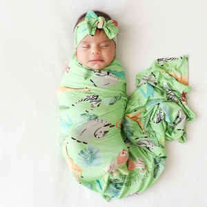 Set di abbigliamento comodo di alta qualità fasciatura di bozzolo neonato sacco a pelo fascia fascia con fiocco - Product Image 3