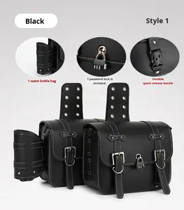 HESHI rétro Scooter sac latéral étanche suspendu sacoche pour <span class=keywords><strong>cavalier</strong></span> à la mode vélo pochette modifiée sac universel - Product Image 4