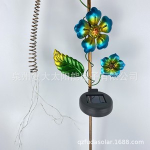 Solar Garden <b>Light</b> Water Tap Design LED Outdoor Decorative Stake With <b>Flower</b> And Butterfly Solar Powered Water Resistant - Product Image 3