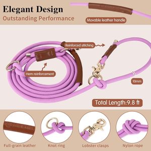 Laisse pour chien personnalisée en corde, laisse de traction pour animaux de compagnie, laisse d'entraînement pour la promenade des chiens de taille moyenne à grande - Product Image 2