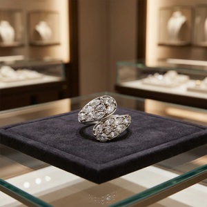 Anillo de cóctel de diamantes marquesa para mujer, chapado en rodio, plata 925, engaste pavé, joyería clásica de compromiso - Product Image 3