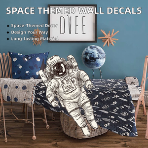 Adesivi Murali XL8335 Personalizzati con Astronauti e Universo Spaziale <span class=keywords><strong>per</strong></span> Camere dei Bambini e Decorazioni Domestiche, Decalcomanie in Vinile - Product Image 2