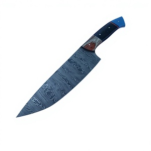 Superior <b>Sharp</b> Stainless Steel Chef <b>Knife</b> Handmade Black Blue Resin Handle Eco-Friendly Custom Brand Hot Selling Kitchen Tool - Product Image 1