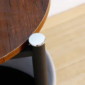 हॉट सेल आधुनिक डिजाइन लिविंग रूम लकड़ी के गोल कॉफी टेबल सेट, गोल ठोस लकड़ी की चाय टेबल सेट