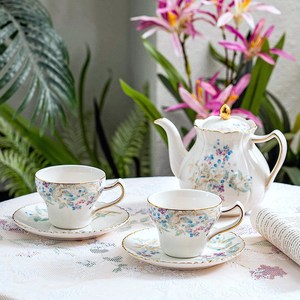 Ceramic Tea <b>Set</b> - Berry Floral <b>Teapot</b> with <b>2</b> <b>Cups</b> <b>and</b> Saucers Gift Box - Product Image 1