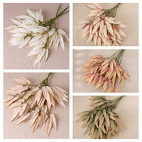 YC1095 vente en gros de tissu blanc, bouquet de feuilles de bambou hauteur 31.5cm pour la décoration de la maison, fête de mariage