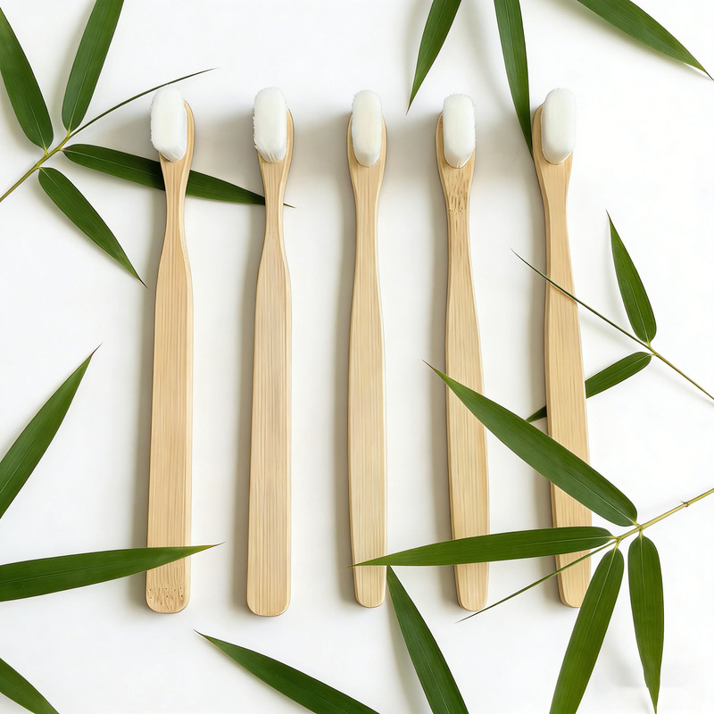For Toothbrush Wooden Polished Handle Comfortable