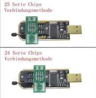 Module programmeur USB CH341A pour EEPROM Flash BIOS série 24 25 + pince de test SOIC8 SOP8 pour EEPROM 93CXX / 25CXX / 24CXX