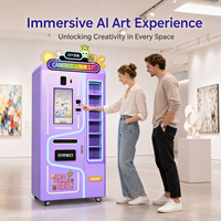 Distributeur automatique de pièces commémoratives avec impression UV IA, borne photo sans personnel pour aimants de réfrigérateur, pièces commémoratives OEM ODM